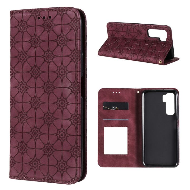 Flip Case Huawei P40 Lite 5G Grün Sternendruck