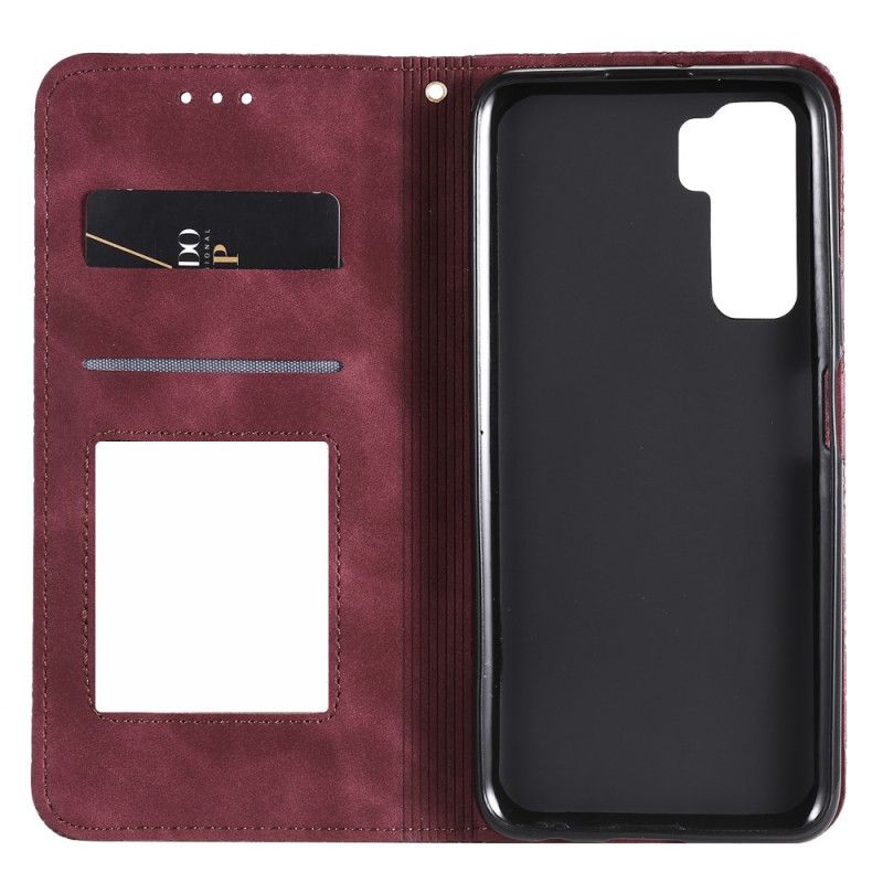 Flip Case Huawei P40 Lite 5G Grün Sternendruck