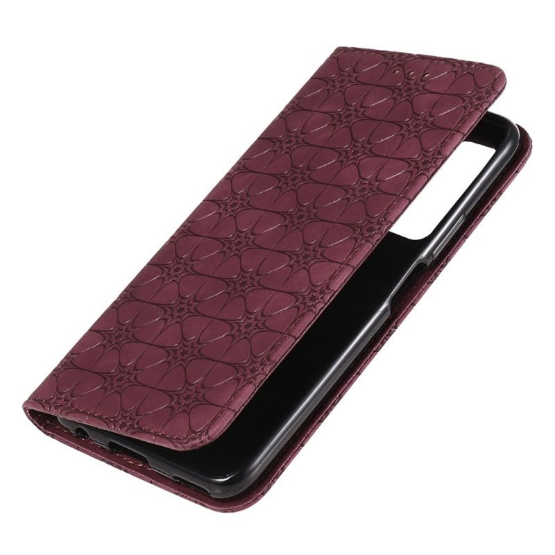 Flip Case Huawei P40 Lite 5G Grün Sternendruck