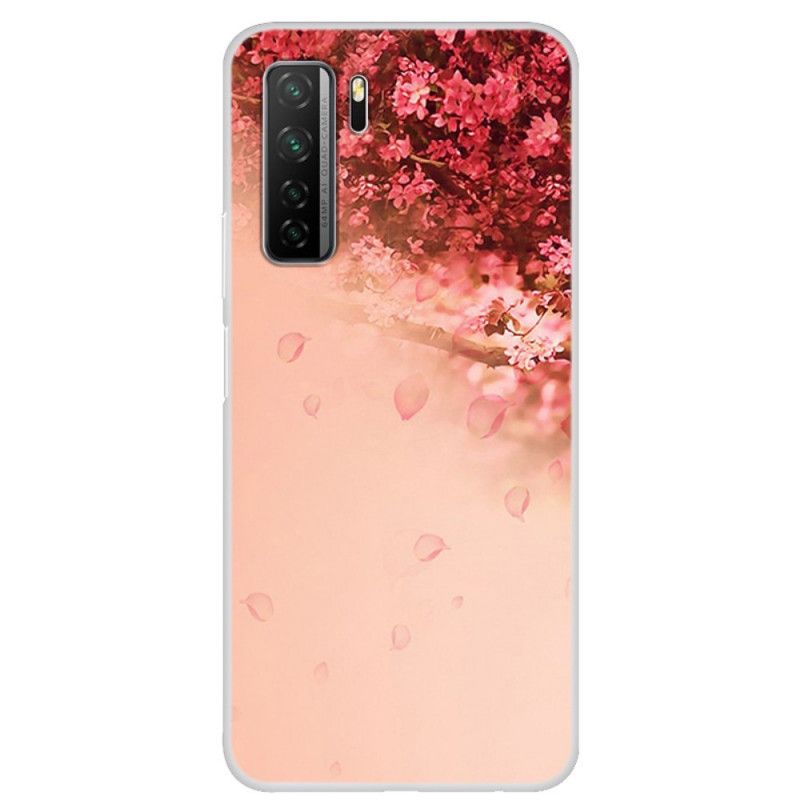 Hülle Huawei P40 Lite 5G Handyhülle Transparenter Romantischer Baum