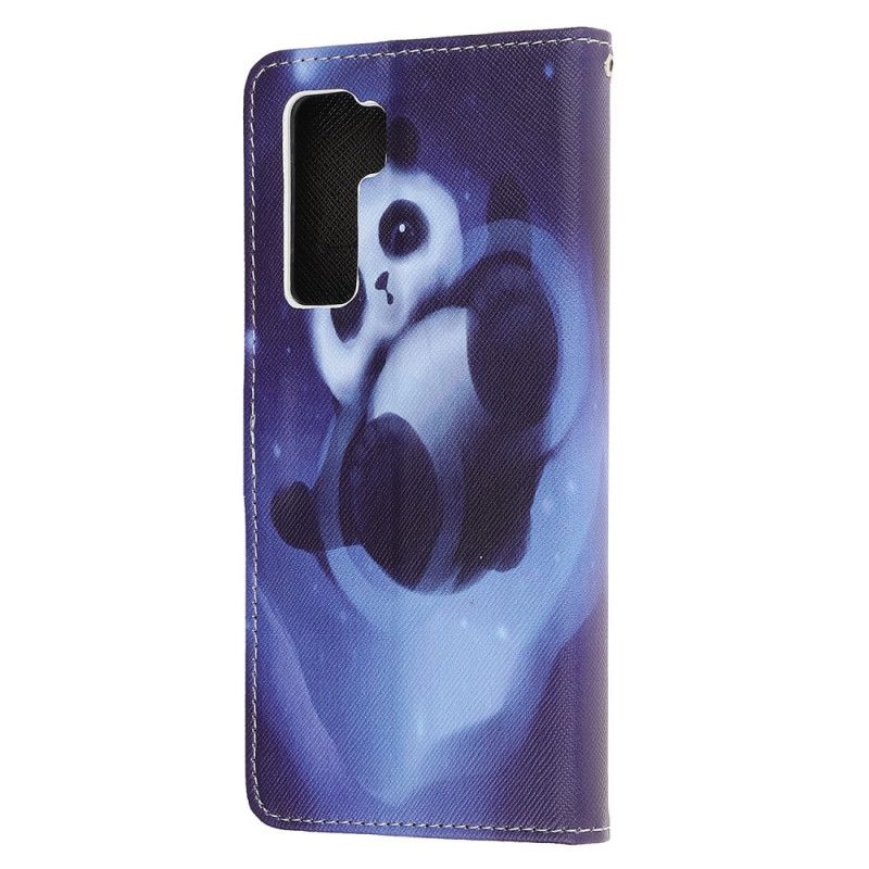 Lederhüllen Huawei P40 Lite 5G Panda-Raum Mit Tanga