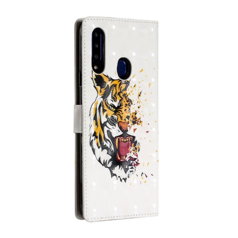 Lederhüllen Für Samsung Galaxy A20S Magischer Wilder Tiger