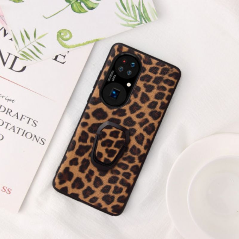 Hülle Für Huawei P50 Ringhalter Im Leopardenstil
