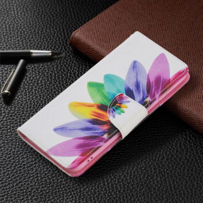 Lederhüllen Für Huawei P50 Blumenaquarell