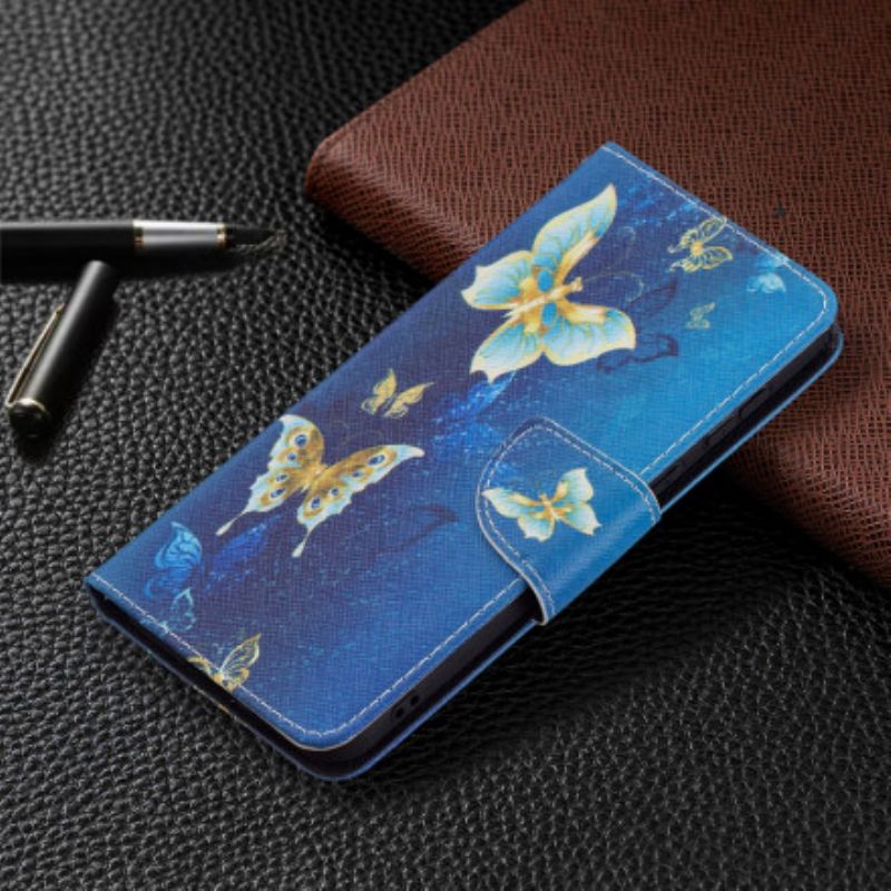 Lederhüllen Für Huawei P50 Schmetterlinge In Der Nacht
