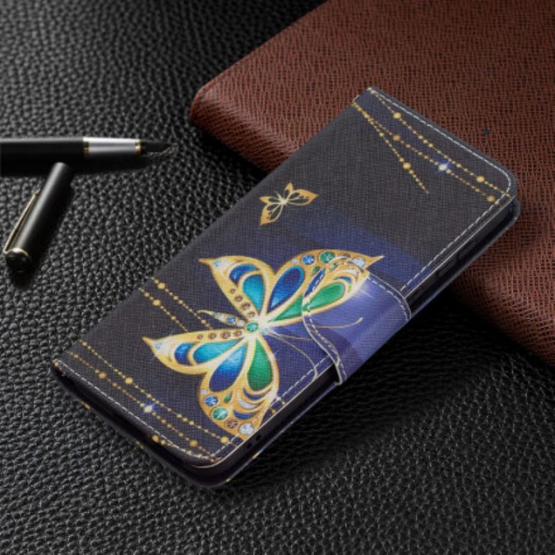 Lederhüllen Huawei P50 Handyhülle Magischer Schmetterling
