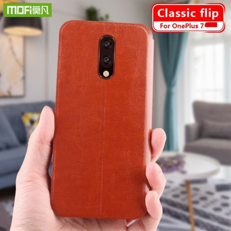 Flip Case OnePlus 7 Schwarz Mofi