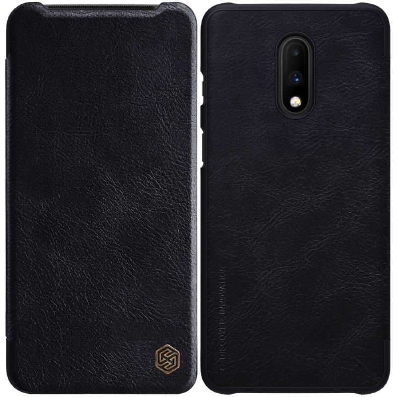 Flip Case OnePlus 7 Schwarz Nillkin-Qin-Serie