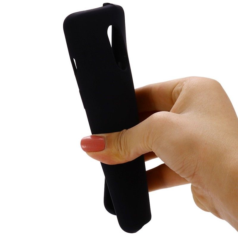 Hülle Für OnePlus 7 Schwarz Flüssiges Silikondesign