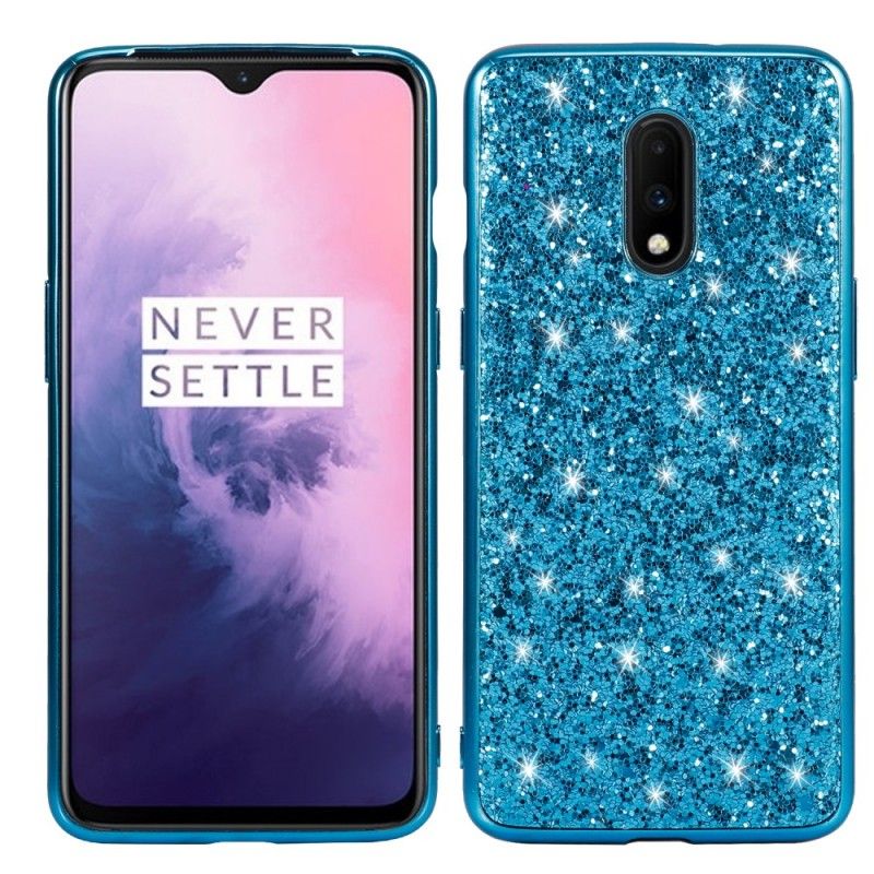 Hülle OnePlus 7 Schwarz Handyhülle Premium Glitter