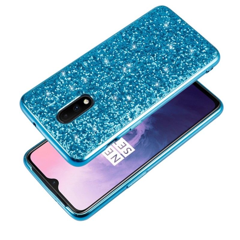 Hülle OnePlus 7 Schwarz Handyhülle Premium Glitter