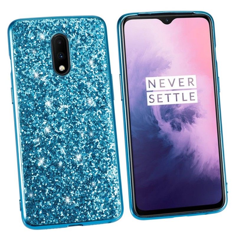 Hülle OnePlus 7 Schwarz Handyhülle Premium Glitter