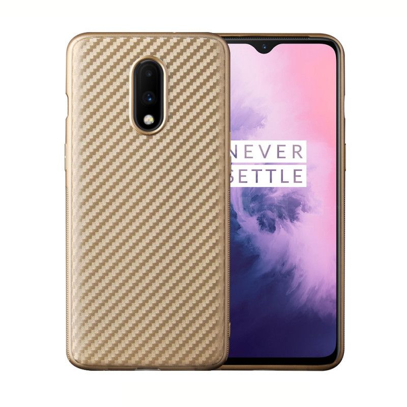 Hülle OnePlus 7 Schwarz Magische Kohlefaser