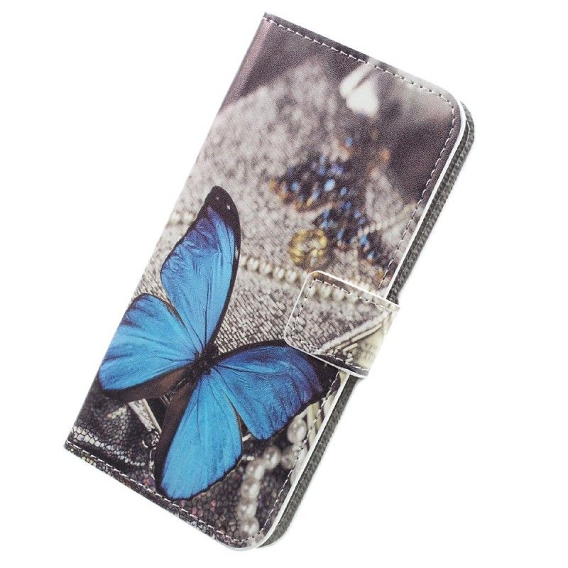 Lederhüllen Samsung Galaxy A3 2017 Handyhülle Blauer Schmetterling