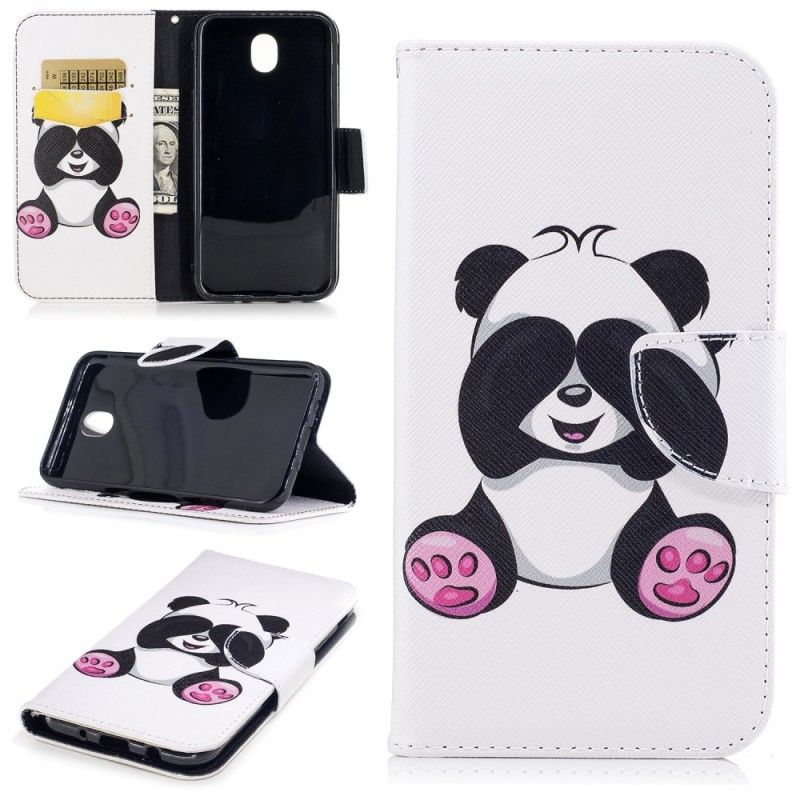 Lederhüllen Samsung Galaxy J7 2017 Lustiger Panda