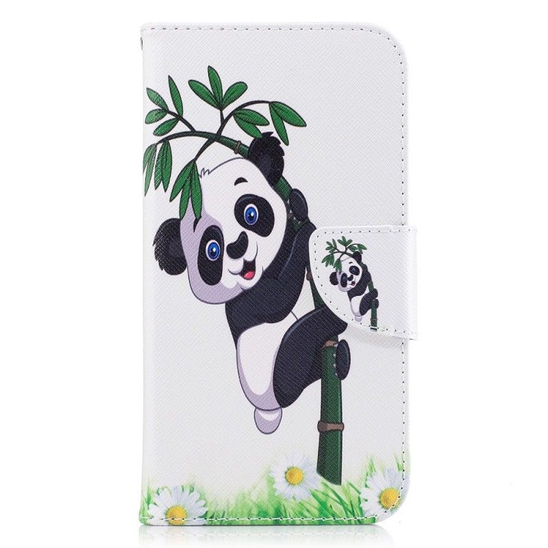 Lederhüllen Samsung Galaxy J7 2017 Panda Auf Bambus