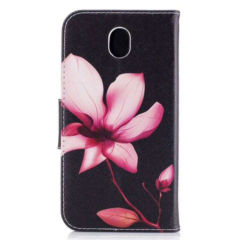 Lederhüllen Samsung Galaxy J7 2017 Rosa Blume