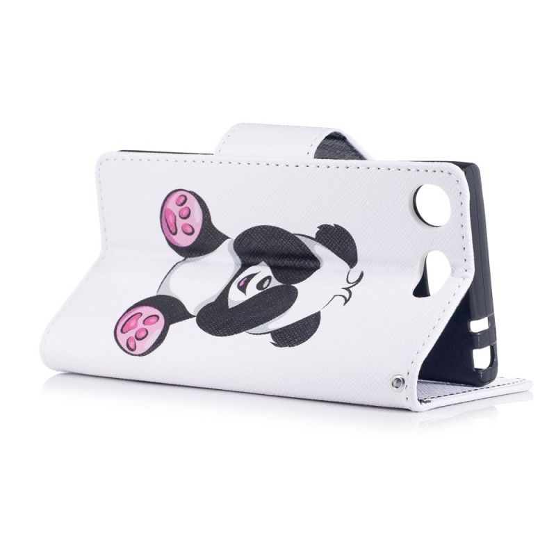 Lederhüllen Sony Xperia XZ1 Compact Lustiger Panda