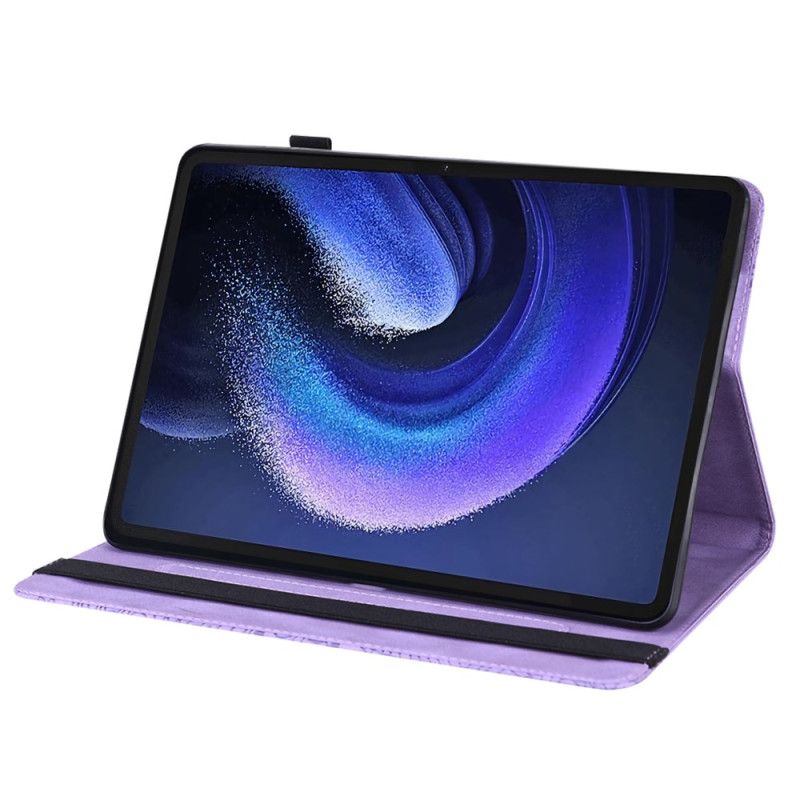 Case Xiaomi Pad 6 Florale Lederoptik