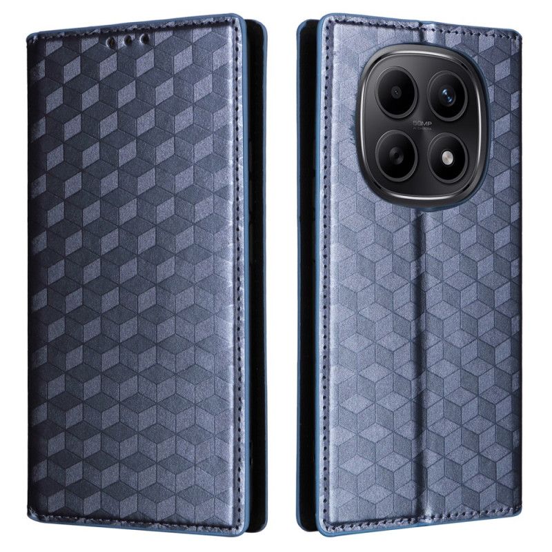 Flip Case Xiaomi Redmi Note 15 5g Handyhülle Graviertes Rautenmuster