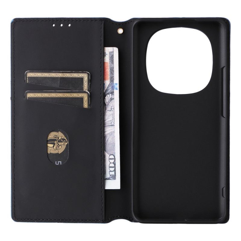 Flip Case Xiaomi Redmi Note 15 5g Handyhülle Graviertes Rautenmuster
