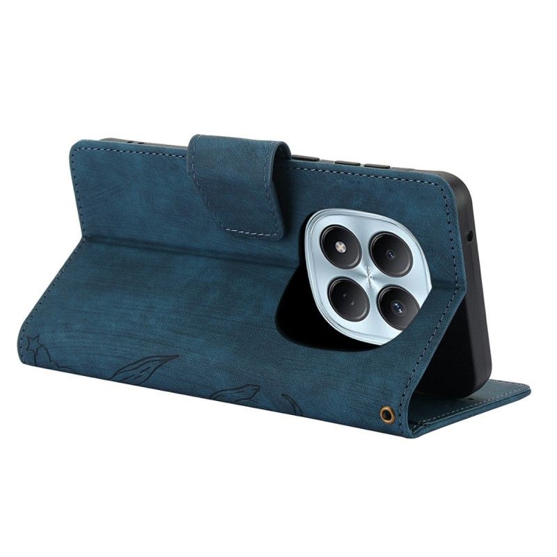 Lederhüllen Für Xiaomi Redmi Note 15 5g Blumen Und Schmetterlinge