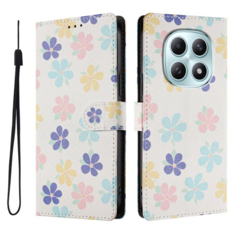 Lederhüllen Für Xiaomi Redmi Note 15 5g Bunte Blumen