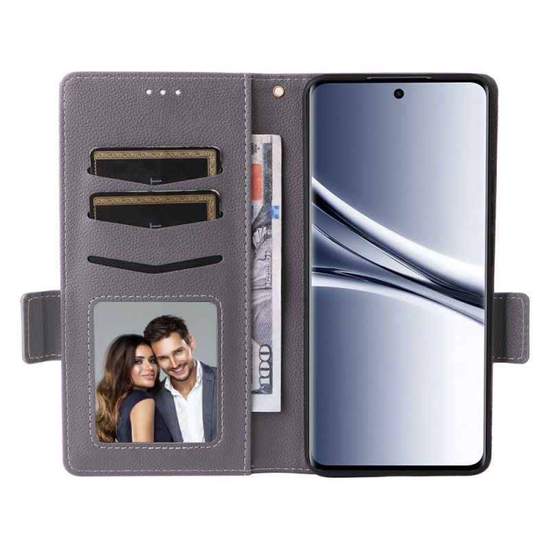 Lederhüllen Für Xiaomi Redmi Note 15 5g Litschi-textur Mit Armband