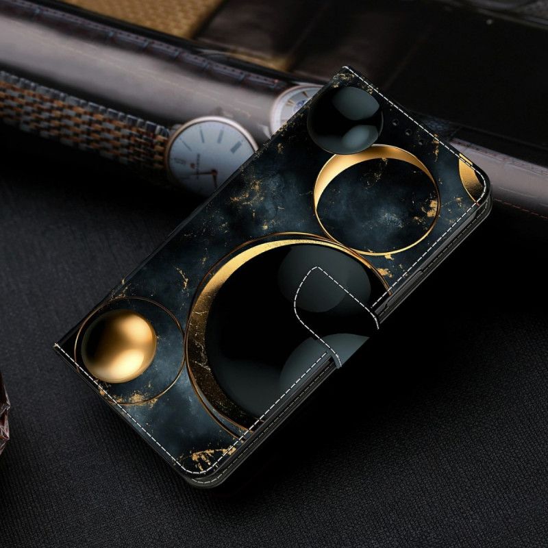 Lederhüllen Xiaomi Redmi Note 15 5g Goldene Ringe