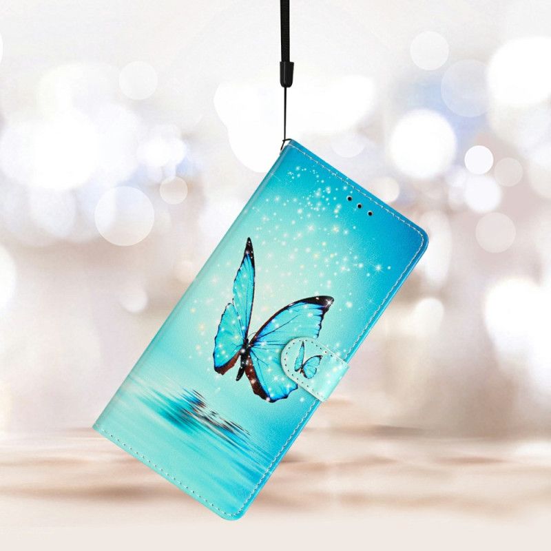Lederhüllen Xiaomi Redmi Note 15 5g Handyhülle Blauer Schmetterling