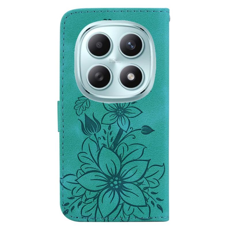 Lederhüllen Xiaomi Redmi Note 15 5g Handyhülle Lilie