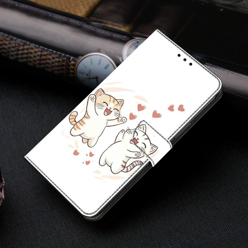 Lederhüllen Xiaomi Redmi Note 15 5g Handyhülle Lustige Katzen