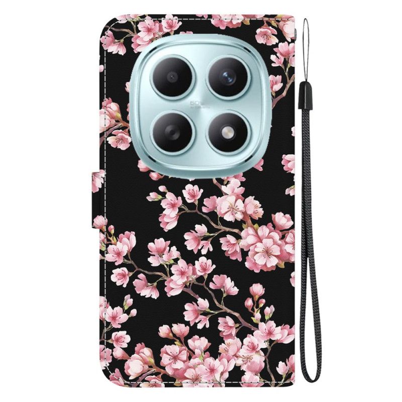 Lederhüllen Xiaomi Redmi Note 15 5g Handyhülle Pflaumenblüten