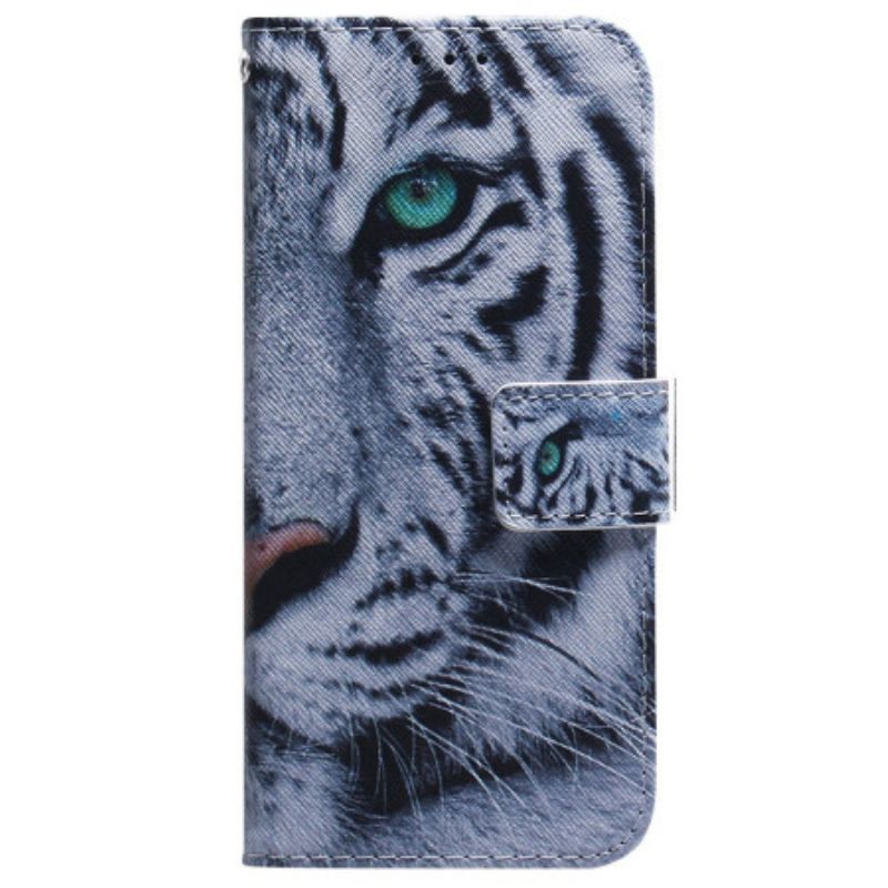 Lederhüllen Xiaomi Redmi Note 15 5g Handyhülle Weißer Tiger