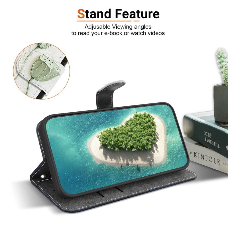 Lederhüllen Xiaomi Redmi Note 15 5g Lotus-muster