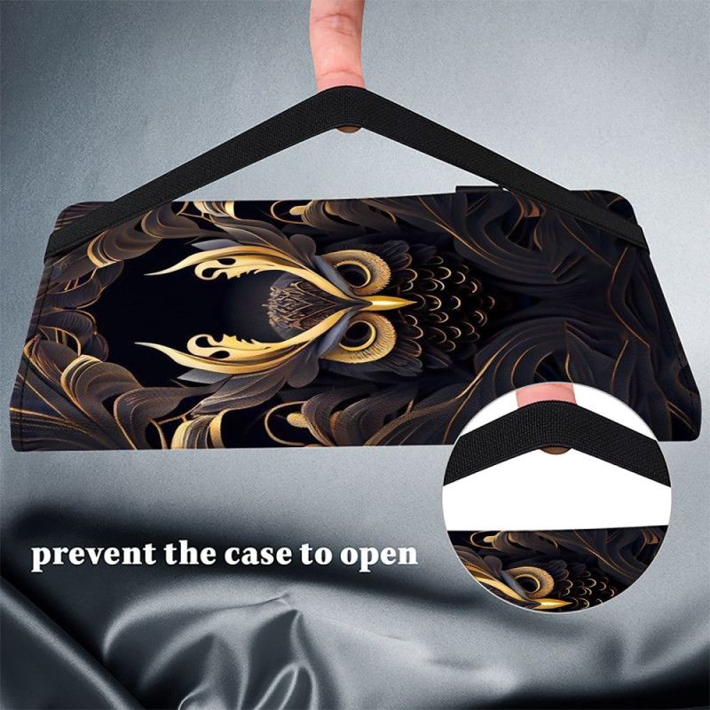 Case iPad (2025) Goldene Eule