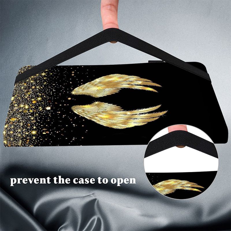 Case iPad (2025) Goldene Flügel