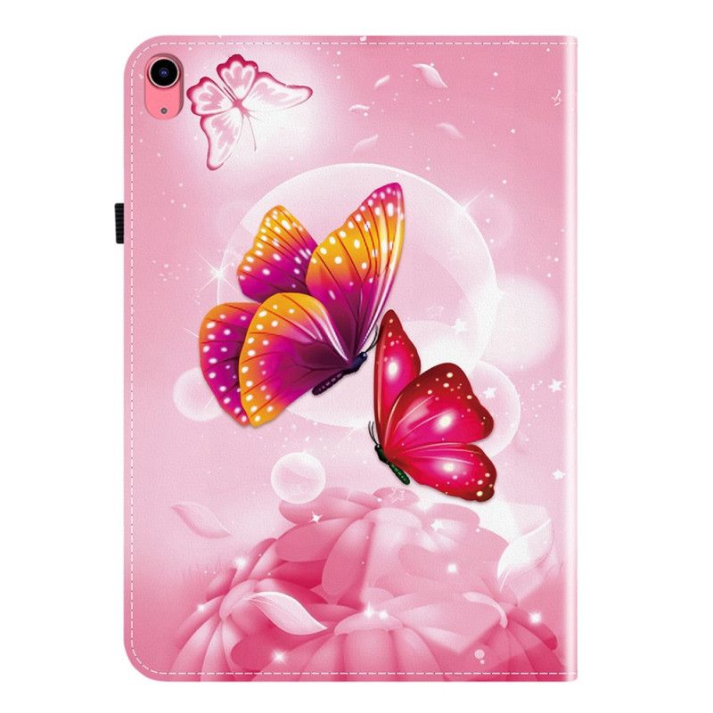 Case iPad (2025) Rosa Schmetterlinge