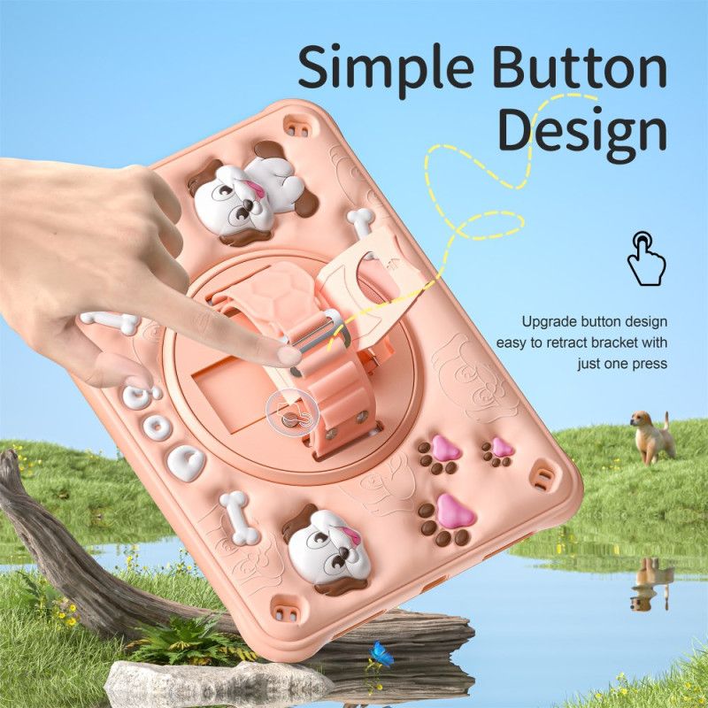 Hülle Für iPad (2025) Hunde-schultergurt Und Ständer Für Kinder