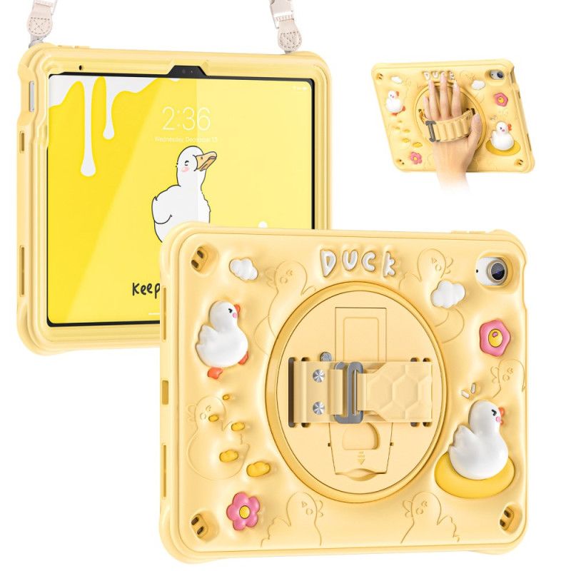 Hülle iPad (2025) Enten-ständer Mit Schultergurt Für Kinder
