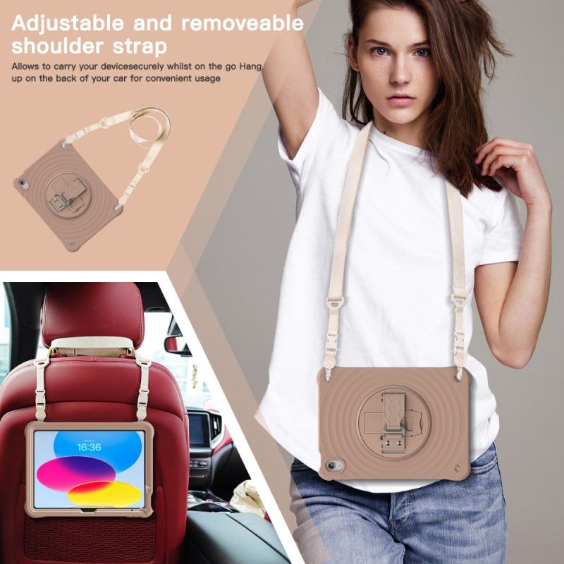 Hülle iPad (2025) Handyhülle Drehbarer Ständer Und Schultergurt