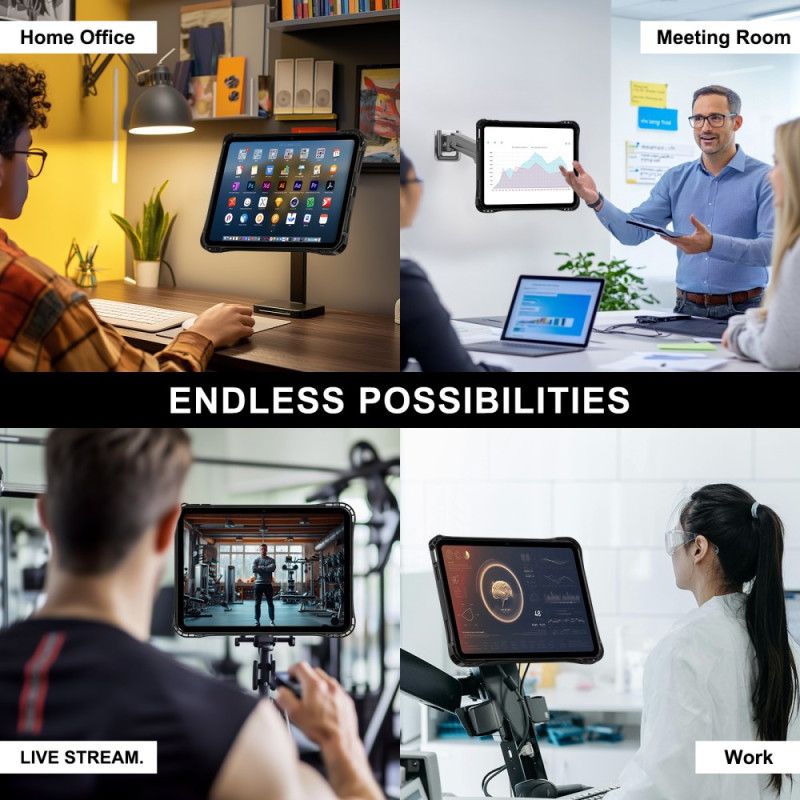 Hülle iPad (2025) Handyhülle Transparenter Integrierter Ständer