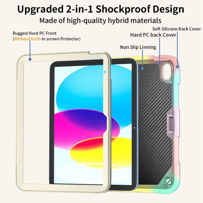 Hülle iPad (2025) Robuster Schultergurt Mit Schmetterlingsmotiv