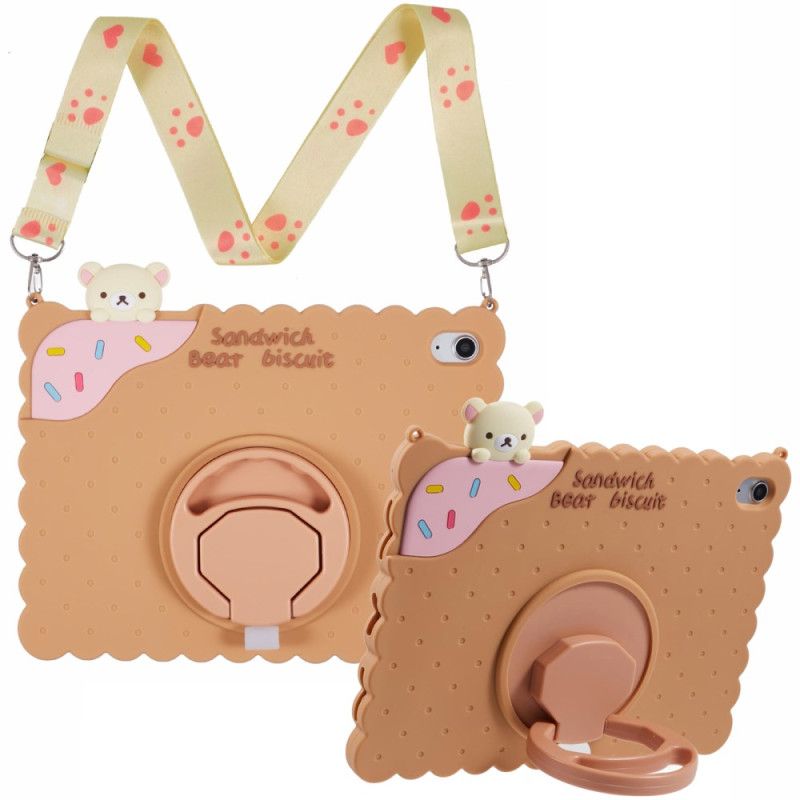 Hülle iPad (2025) Schultergurt Im Biscuit-design Armband