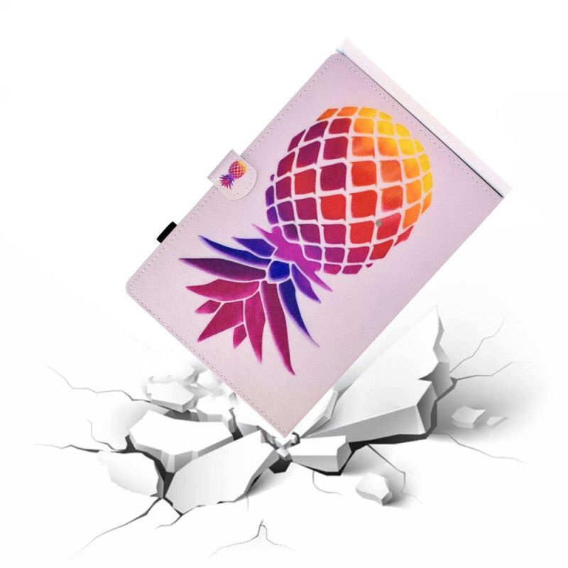 Lederhüllen Für iPad (2025) Bunte Ananas