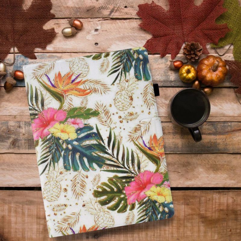 Lederhüllen Für iPad (2025) Goldene Ananas