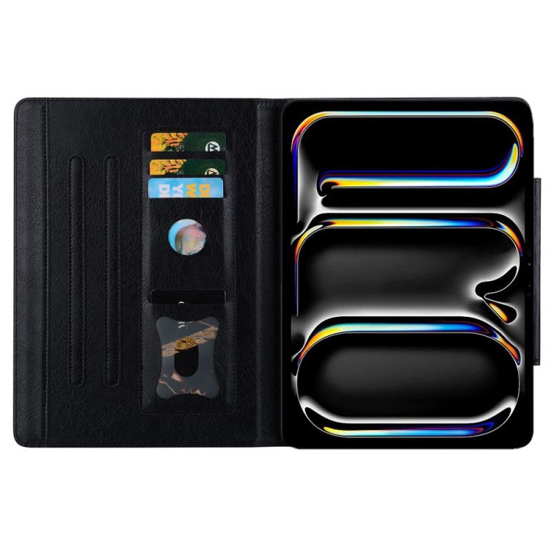 Lederhüllen Für iPad (2025) Magnetverschluss Im Katzen-design