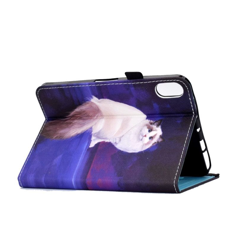 Lederhüllen Für iPad (2025) Weiße Katze