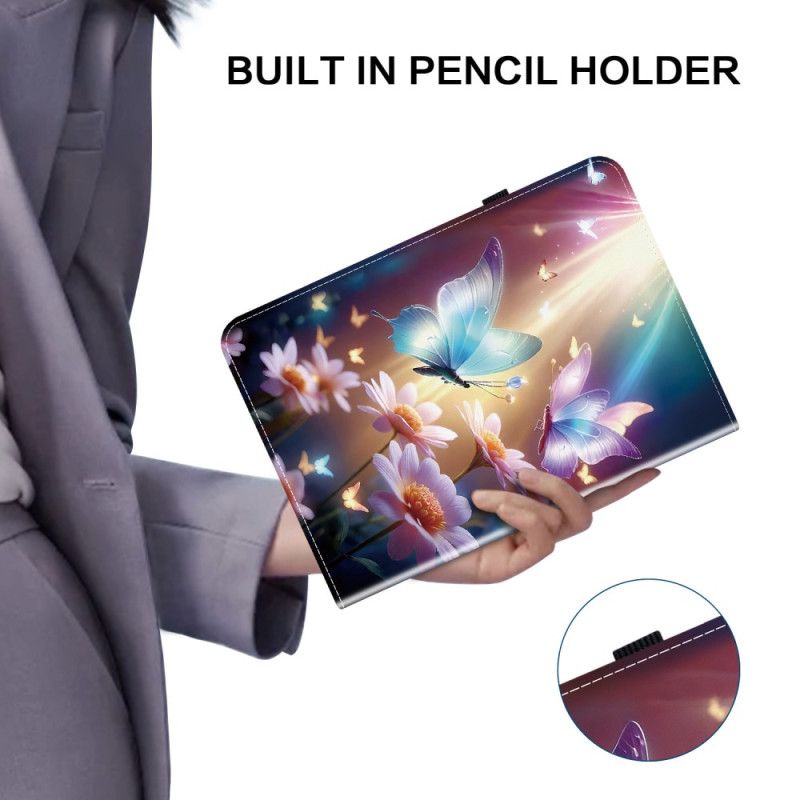 Lederhüllen Xiaomi Pad 7 / 7 Pro Handyhülle Leuchtende Schmetterlinge