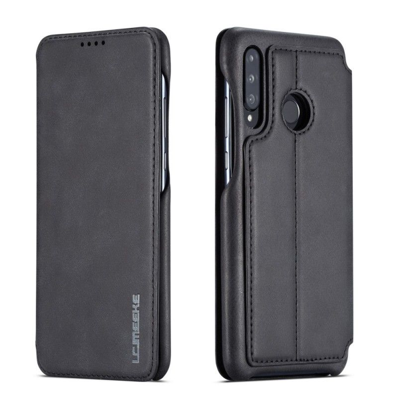 Flip Case Huawei P30 Lite Schwarz Lc.Imeeke Ledereffekt